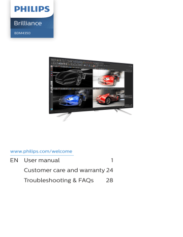 Philips BDM4350UC/89 Brilliance 4K Ultra HD LCD display User manual | Manualzz Philips BDM4350UC/89 Brilliance 4K Ultra HD LCD display User manual | Manualzz