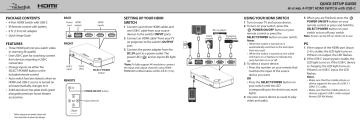 Rocketfish RF-G1480 4-Port 4K HDMI Switch Quick Setup Guide | Manualzz Rocketfish RF-G1480 4-Port 4K HDMI Switch Quick Setup Guide | Manualzz