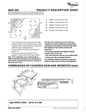 Whirlpool Akr Ix Hob Program Chart Manualzz