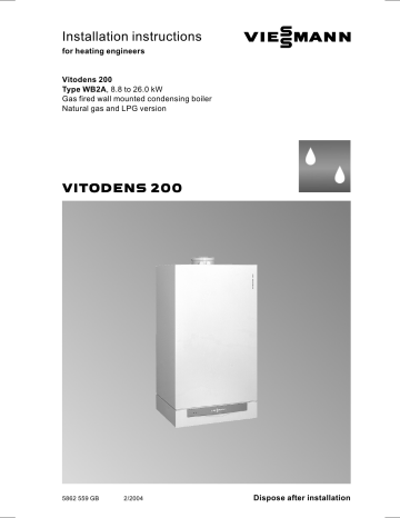 Viessmann VITODENS 200 Installation Instructions Manual Manualzz