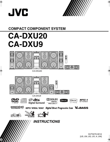 JVC CA-DXU20, CA-DXU9, GVT0270-001A Instructions Manual | Manualzz JVC CA-DXU20, CA-DXU9, GVT0270-001A Instructions Manual | Manualzz