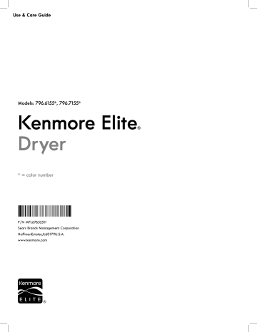 Kenmore Elite 71553 Owner S Manual Manualzz