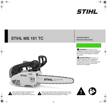 Stihl MS 151 T C E Chainsaw Instruction Manual Manualzz