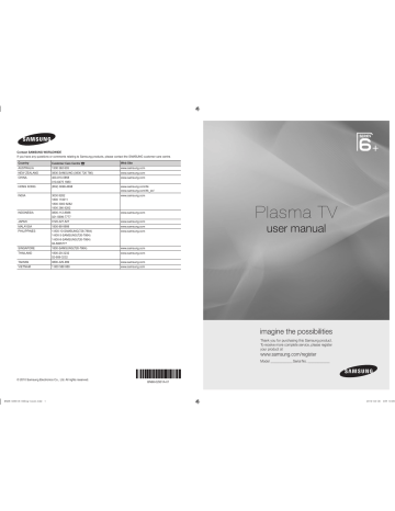 Samsung PS50C6500, PS58C6500 User Manual | Manualzz Samsung PS50C6500, PS58C6500 User Manual | Manualzz