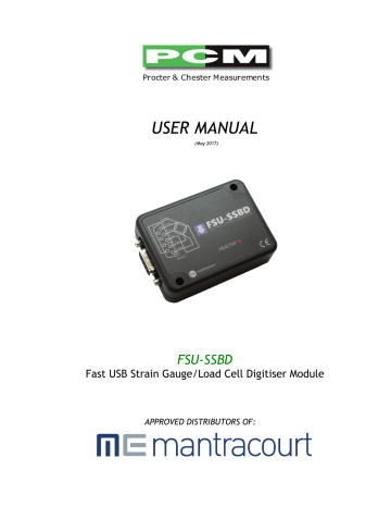 Mantracourt FSU-SSBD User Manual | Manualzz