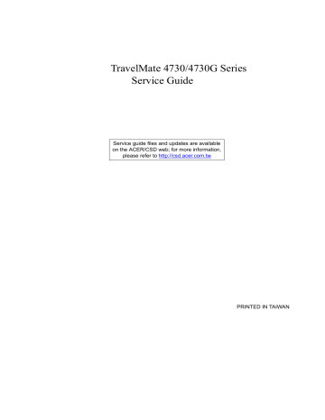 Acer 4730G Laptop Service Guide | Manualzz