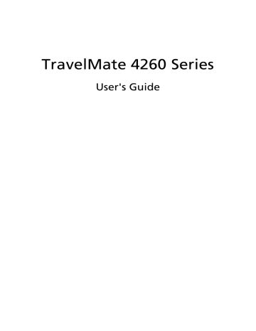 Acer TravelMate 4260 Laptop User manual | Manualzz Acer TravelMate 4260 Laptop User manual | Manualzz