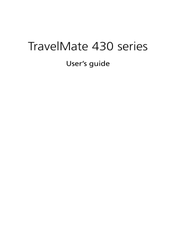 Acer TravelMate 430 Projector User manual | Manualzz