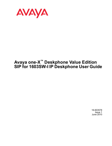 Avaya 16-603578 Telephone User manual | Manualzz