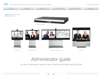 Cisco TelePresence System Integrator Package C90 Administrator Guide | Manualzz Cisco TelePresence System Integrator Package C90 Administrator Guide | Manualzz