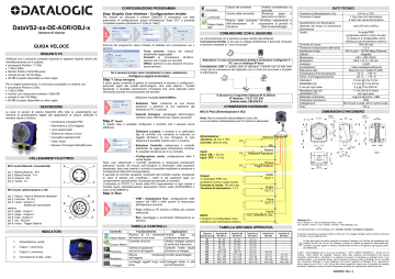 Datalogic Datavs Vision Sensor Manuale Utente Manualzz