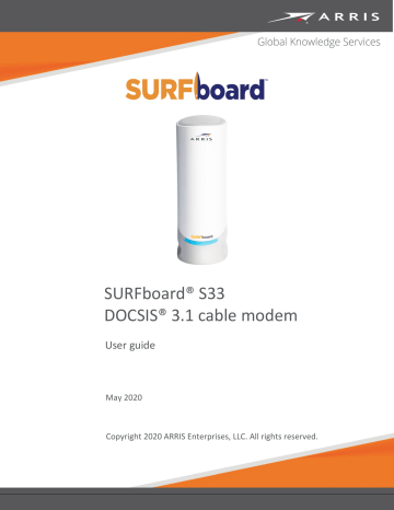 Installing the cable modem. Arris S33 | Manualzz Installing the cable modem. Arris S33 | Manualzz