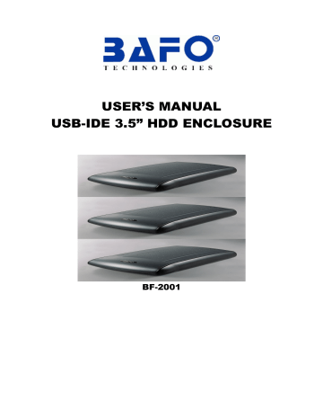 Bafo BF-2001 USB to IDE 3.5 Bafo BF-2001 USB to IDE 3.5