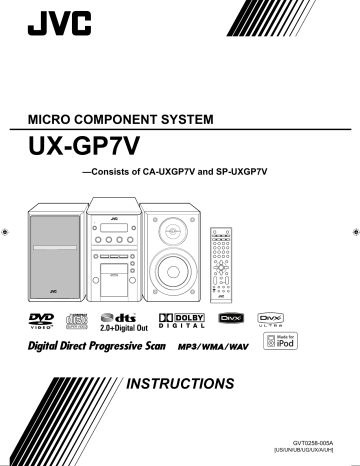 JVC CA-UXGP7V, SP-UXGP7V Instructions Manual | Manualzz