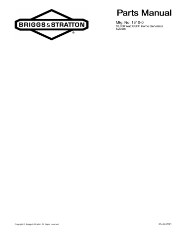 Simplicity 10,000 Watt BSPP Home Generator System Manual | Manualzz Simplicity 10,000 Watt BSPP Home Generator System Manual | Manualzz