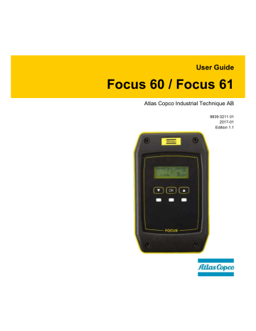 Atlas Copco FOCUS 60, FOCUS 61 User Manual | Manualzz Atlas Copco FOCUS 60, FOCUS 61 User Manual | Manualzz