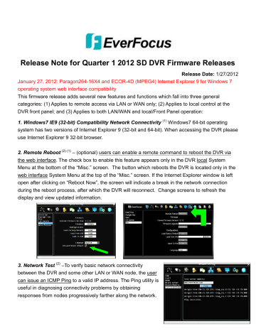 EverFocus ECOR4D, Paragon264 Release Note | Manualzz EverFocus ECOR4D, Paragon264 Release Note | Manualzz