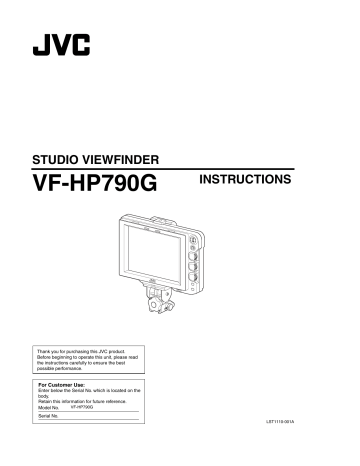 JVC VF-HP790G Instructions Manual | Manualzz JVC VF-HP790G Instructions Manual | Manualzz