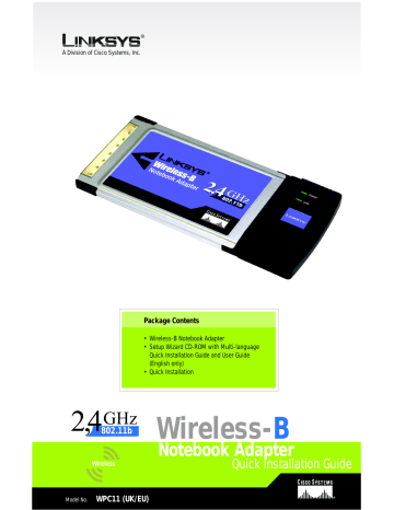 Linksys WPC11 Quick Installation Manual | Manualzz Linksys WPC11 Quick Installation Manual | Manualzz