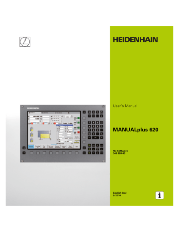 Heidenhain MANUALplus 620 548 328 03 CNC Control User Manual Manualzz