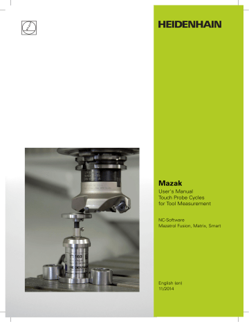 Heidenhain Mazak Touch Probe Touch Probe User Manual | Manualzz Heidenhain Mazak Touch Probe Touch Probe User Manual | Manualzz