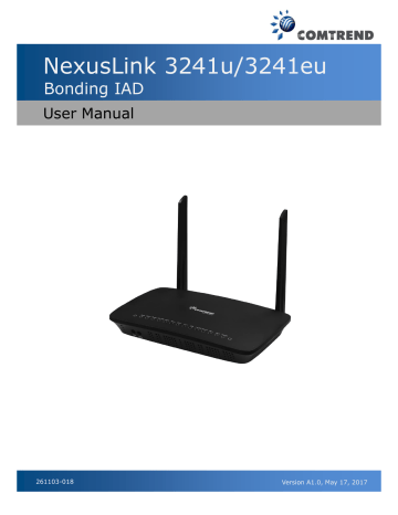 Comtrend Corporation NexusLink 3241u User Manual | Manualzz Comtrend Corporation NexusLink 3241u User Manual | Manualzz