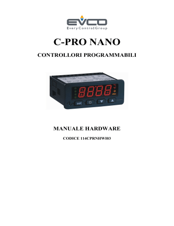 Evco C PRO NANO Manuale Utente Manualzz