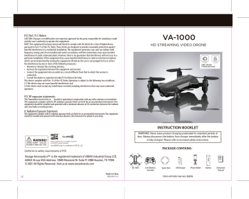 Voyage Va Hd Streaming Video Drone Instruction Manual Manualzz