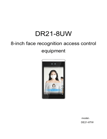 Bresee DR21-8UW 8-Inch Face Recognition Access Control Equipment Instructions | Manualzz Bresee DR21-8UW 8-Inch Face Recognition Access Control Equipment Instructions | Manualzz