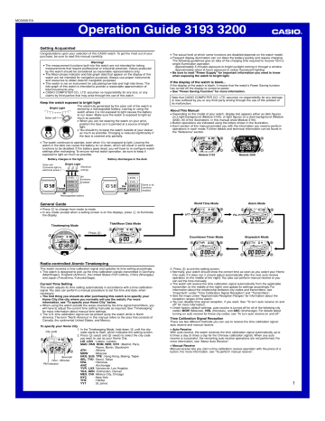 Casio GW-7900 3193 G-Shock Smartwatch Operation Guide | Manualzz