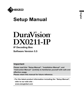 Eizo DX0211-IP Owner Manual | Manualzz Eizo DX0211-IP Owner Manual | Manualzz
