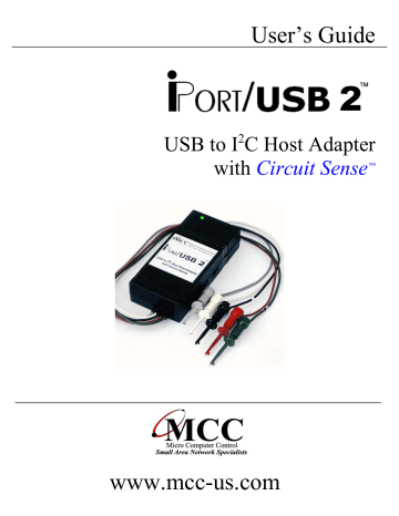 MCC MIIC-208, iPort/USB 2 User Manual | Manualzz