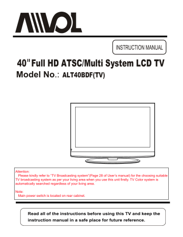 Avol ALT40BDF Instruction Manual | Manualzz