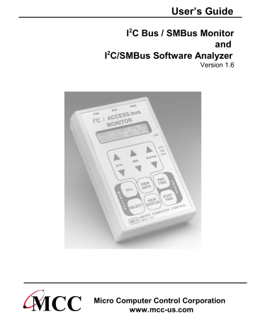 MCC MIIC-101 User Manual | Manualzz