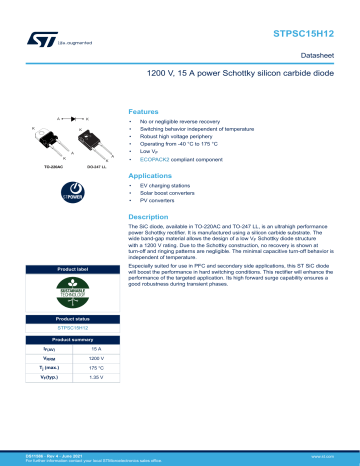 STMicroelectronics STPSC15H12 Datasheet Manualzz