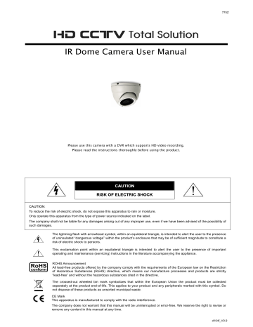 Avtech DG104F HD CCTV Camera(TVI) User Manual | Manualzz