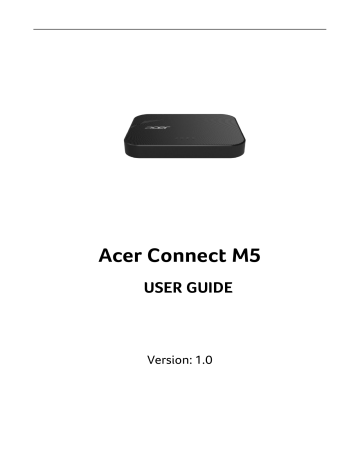 Acer Acer CONNECT M5 5G Mobile WiFi Smart Device User Manual | Manualzz Acer Acer CONNECT M5 5G Mobile WiFi Smart Device User Manual | Manualzz