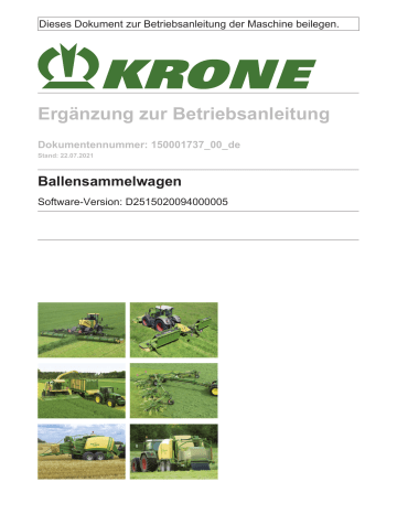 Krone EzBA Bale Collect (BC101-30) Bedienungsanleitung | Manualzz Krone EzBA Bale Collect (BC101-30) Bedienungsanleitung | Manualzz