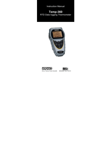 Eutech Thermo Scientific Temp 360 Instruction manual | Manualzz Eutech Thermo Scientific Temp 360 Instruction manual | Manualzz