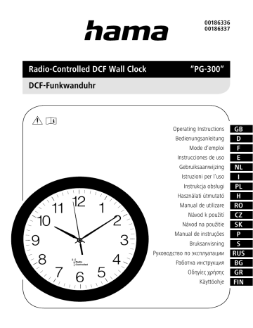 Hama Pg Radio Controlled Dcf Wall Clock Instruction