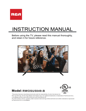 RCA RWOSU5049-B 50 Inch Smart 4K UHD webOS TV Instruction manual | Manualzz RCA RWOSU5049-B 50 Inch Smart 4K UHD webOS TV Instruction manual | Manualzz