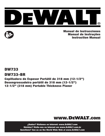 Dewalt Dw B Planer Thicknesser Instruction Manual Manualzz