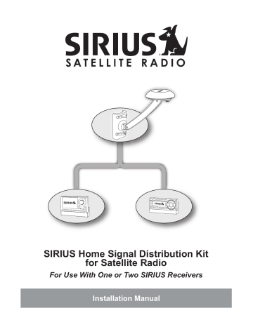 Sirius Satellite Radio 14245 Installation Manual | Manualzz