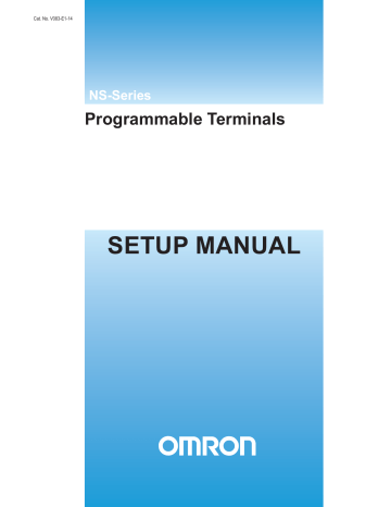 Omron NS -, NS10-V Series, NS12-V Series, NS8-V Series Setup Manual | Manualzz Omron NS -, NS10-V Series, NS12-V Series, NS8-V Series Setup Manual | Manualzz