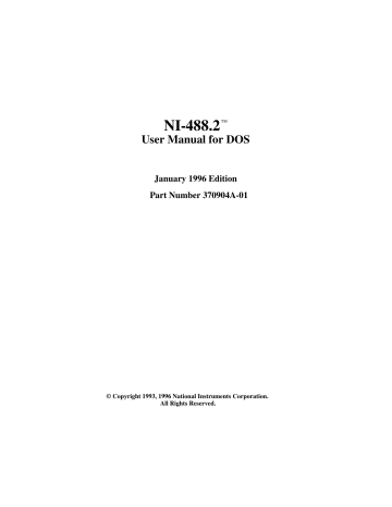 Chapter 3 Developing Your Application. NI 488.2 | Manualzz Chapter 3 Developing Your Application. NI 488.2 | Manualzz