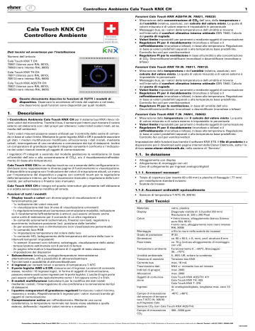 Elsner Cala Touch Knx Ch Manuale Utente Manualzz