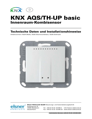 Elsner Knx Aqs Th Up Basic Datenblatt Manualzz