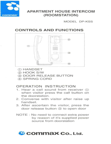 Інструкція домофон Commax Dp Kss Manualzz Інструкція домофон Commax Dp Kss Manualzz, Commax Intercom Wiring Diagram Pdf