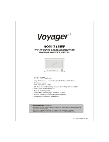 Voyager AOM713WP Owner's manual | Manualzz