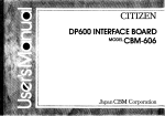 Citizen CBM-606 Interface User Manual | AI Chat